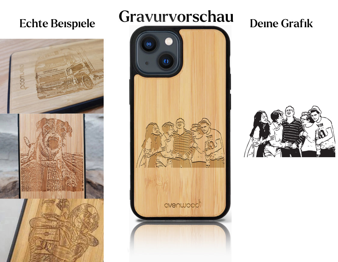 INDIVIDUELL iPhone 13 Bambus-Kunststoff